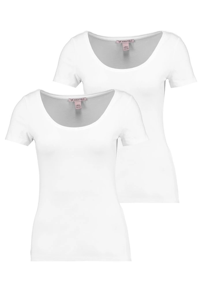 T-Shirt ANNA FIELD Anna Field 2 Pack Blanche Femme | AXL-5927367